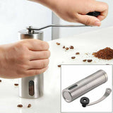 Portable Manual Coffee Grinder Stainless Steel with Hand crank