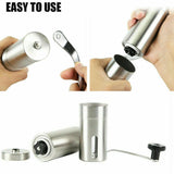 Portable Manual Coffee Grinder Stainless Steel with Hand crank