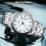 Classic Men's Watch Stainless Steel Wristwatch For Men Quartz Luxury Waterproof