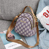 Bag Female Fashion Korean Version Messenger Handbag Small Bag Pu Bags Middle-aged Portable Mother Bag Mobile Phone Small Bag Female