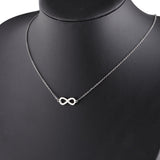 Stainless Steel Mirror Pendant Infinite European And American Style 8 Character Infinity Symbol Shape Necklace