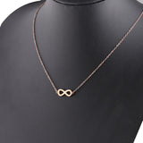 Stainless Steel Mirror Pendant Infinite European And American Style 8 Character Infinity Symbol Shape Necklace