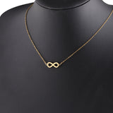 Stainless Steel Mirror Pendant Infinite European And American Style 8 Character Infinity Symbol Shape Necklace