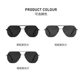 New Polarized Men's Retro Double Beam Metal Sunglasses Men's Cycling Glasses Trendy Sunglasses 8692