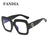 L97394 New Large Frame Anti-blue Light Glasses Plain Face Thin Frame Ins Trend Flat Mirror Female Eyes