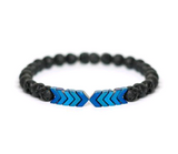 Purple Arrow Men and Women Natural Stone Bracelet Volcanic Stone Magnet Bracelet - Unbeatable_Sale