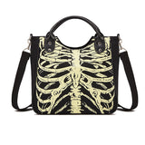 Canvas Bag 2022 Women's Bag European And American Trend Canvas Bag Women's Luminous Fashion Skull Crossbody Printing Shoulder Bag Spot