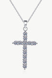 Moissanite Cross Pendant Chain Necklace