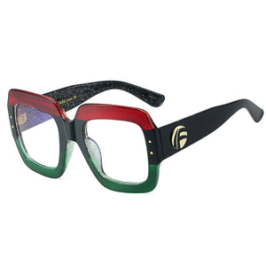 L97394 New Large Frame Anti-blue Light Glasses Plain Face Thin Frame Ins Trend Flat Mirror Female Eyes