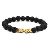 Purple Arrow Men and Women Natural Stone Bracelet Volcanic Stone Magnet Bracelet - Unbeatable_Sale