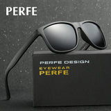 PE503 New Square Frame Personality Texture Polarized UV Protection Sunglasses