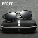 PE503 New Square Frame Personality Texture Polarized UV Protection Sunglasses