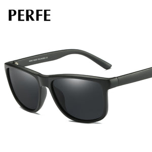 PE503 New Square Frame Personality Texture Polarized UV Protection Sunglasses