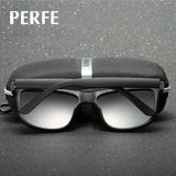 PE503 New Square Frame Personality Texture Polarized UV Protection Sunglasses