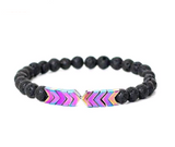 Purple Arrow Men and Women Natural Stone Bracelet Volcanic Stone Magnet Bracelet - Unbeatable_Sale