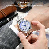 Classic Men's Watch Stainless Steel Wristwatch For Men Quartz Luxury Waterproof