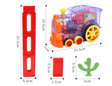 Baby Toys Domino Car Puzzle Automatic Release Licensing Electric Building Blocks Small Train Toy - Unbeatable_Sale