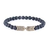 Purple Arrow Men and Women Natural Stone Bracelet Volcanic Stone Magnet Bracelet - Unbeatable_Sale