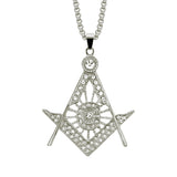 Hot Selling Hip-hop Necklaces Around Europe And The United States Freemasonry Hollow Diamond-encrusted Alloy Pendants