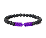 Purple Arrow Men and Women Natural Stone Bracelet Volcanic Stone Magnet Bracelet - Unbeatable_Sale