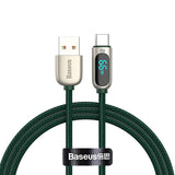 Baseus 66w Usb Cable 6a Fast Charging Charger Wire Cord For Huawei P40 Led Data Usb C Phone Cable For Xiaomi Mi 10 Samsung S2 - Mobile Phone Cables