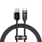 Baseus 66w Usb Cable 6a Fast Charging Charger Wire Cord For Huawei P40 Led Data Usb C Phone Cable For Xiaomi Mi 10 Samsung S2 - Mobile Phone Cables