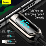 Baseus 66w Usb Cable 6a Fast Charging Charger Wire Cord For Huawei P40 Led Data Usb C Phone Cable For Xiaomi Mi 10 Samsung S2 - Mobile Phone Cables