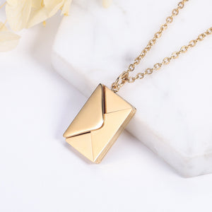 Customized Love Letter Envelope Pendant Necklace