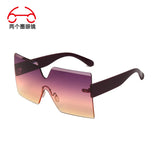 Frameless Colorful Multi-color Sunglasses One-piece Outdoor Shade Men's And Women's Sunglasses