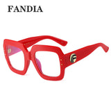 L97394 New Large Frame Anti-blue Light Glasses Plain Face Thin Frame Ins Trend Flat Mirror Female Eyes