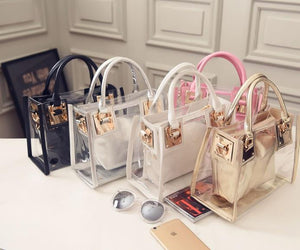 Women's Bags 2012 Summer New Trendy Jelly Bag Women's Messenger Bag Casual Handbag Bag Shoulder Bag Transparent Mother