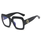 L97394 New Large Frame Anti-blue Light Glasses Plain Face Thin Frame Ins Trend Flat Mirror Female Eyes