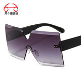 Frameless Colorful Multi-color Sunglasses One-piece Outdoor Shade Men's And Women's Sunglasses