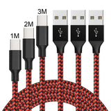 Cross-border Applicable Apple Fast Charge Data Cable Hemp Rope Nylon Braided Data Cable Usb Mobile Phone Data Cable 2M3 Meters