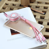 Retractable Portable One-to-three Charging Cable Mobile Phone Computer Tablet Three Interfaces For Simultaneous Charging And Stretching Data Cable