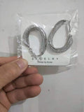 New Fashion Temperament Prismatic Clip Mesh Earrings Micro Inlay Women's Earrings Wholesale Individually Packed