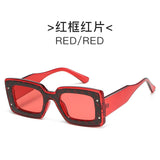 European And American Personality Hit Color Net Red Street Shooting Ins Glasses Square Modern Sunglasses