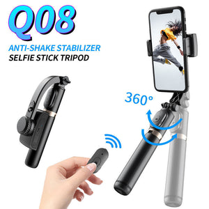 Q08 Single-axis Stabilizer Handheld Gimbal Short Video Shooting Stabilizer Anti-shake Bluetooth Selfie Stick Tripod