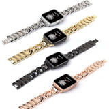 Suitable For Apple Applewatch3/5/6/7 Generation Apple Xiaoxiang Style Single Row Chain Denim Chain Metal Strap