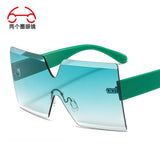 Frameless Colorful Multi-color Sunglasses One-piece Outdoor Shade Men's And Women's Sunglasses