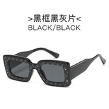 European And American Personality Hit Color Net Red Street Shooting Ins Glasses Square Modern Sunglasses