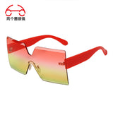 Frameless Colorful Multi-color Sunglasses One-piece Outdoor Shade Men's And Women's Sunglasses