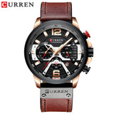 CURREN Karien 8329 Trend Men's Waterproof Watch Six-pin Multi-function Fashion Large Dial Calendar Watch