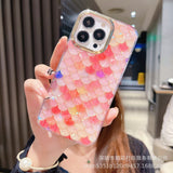 JT Is Suitable For IPhone14 PRO Electroplating Fish Scale Pattern Apple 13/12pro Max Double-sided Film Mobile Phone Case