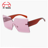 Frameless Colorful Multi-color Sunglasses One-piece Outdoor Shade Men's And Women's Sunglasses