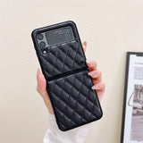 For Samsung Galaxy Z Flip3 Lambskin PC Leather Phone Case Flip 3 Cover New