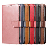 Suitable For Iphone 14 Mobile Phone Shell Apple 13 Mobile Phone Leather Case New Samsung S22 Calf Pattern Flip Cover