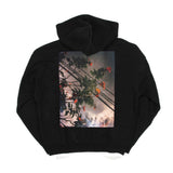 Floral Plus Fleece Hooded Sweater Couple Loose Hoodie Cotton