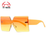 Frameless Colorful Multi-color Sunglasses One-piece Outdoor Shade Men's And Women's Sunglasses