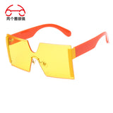 Frameless Colorful Multi-color Sunglasses One-piece Outdoor Shade Men's And Women's Sunglasses